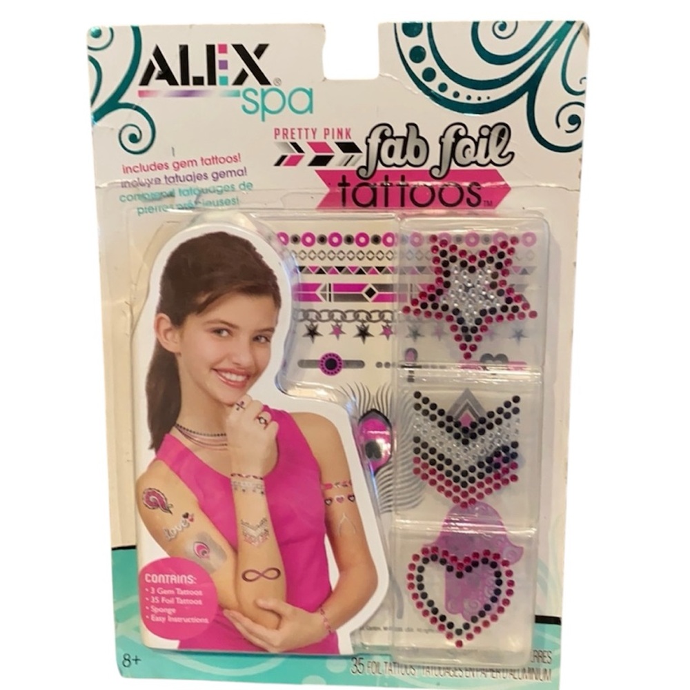 ALEX Spa Fab Foil Tattoos, Pretty Pink